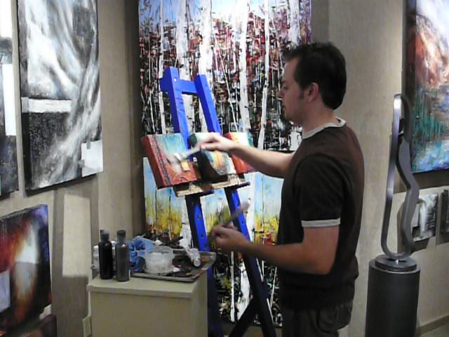 Painting at  a Lake Tahoe show